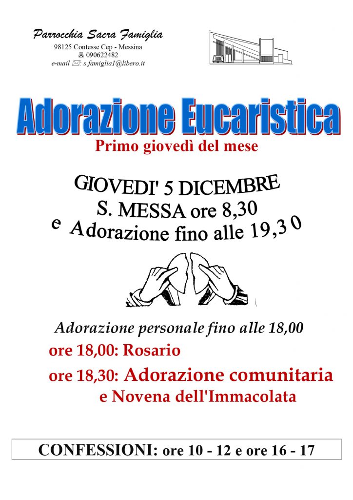 Adorazione Eucaristica - Giovedì 5 Dicembre